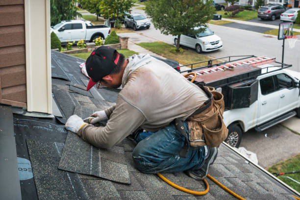 Professional Roof Replacement technician working in Waldron, MI